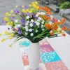 Flores decorativas 8 Uds. Plantas de arbustos resistentes a los rayos UV artificiales para exteriores para decoración del hogar interior