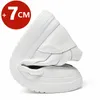 Zapatos casuales zapatillas de deporte para hombres altura de ascensor de ascensor para negro blanco 6-8 cm de talla grande mujeres 36-44