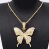 Mode-sieraden Hip Hop Sterling Sier Aangepaste VVS vlinder Moissanite ketting hanger