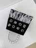 Evening Bags Women Elegant Black Velvet Mini Pearls Handbag Party Chain Crossbody Bag Small Flap Totes Ladies Autumn Crystal Shoulder