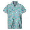 Chemises décontractées pour hommes Mignon bébé panda motif de bambou hawaïen pour hommes impression 3D chemise à revers animal rue bouton lâche chemisier à manches courtes