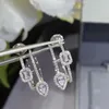 Ohrstecker Trend Hohe Qualität Verkauf Schmuck Frauen Voller glänzender Tropfen Quadrat Exquisites Partygeschenk