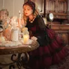 Starry Love Song Lolita Dress Jsk Black Red Fluffy Dark Gothic Strap