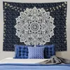 Tapisserier Mandala vägg hängande tapestry boho trippy för sovrum estetik sovsal hem konst dekor