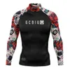 Traje de baño para hombres Traje de baño para hombres Camiseta para nadar Playa Protección UV Traje de baño Rash Guard Veranos Manga larga Surf Buceo Traje de baño Surf Rashguard 24327