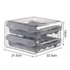 Garrafas de armazenamento caixa de ovo camadas duplas transparente visível 32 grades grande capacidade produto comestível puxar gaveta tipo estável empilhável kitch