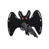 Cute Mothman Enamel Pins Custom Red Eye Invisible Creature Animal Brooches Lapel Badges Punk Gothic Jewelry Gift for