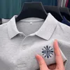 Polo da uomo di marca di lusso di alta qualità Primavera 2024 Risvolto ricamato Manica Lg T-shirt British Busin Abbigliamento casual da uomo b2sJ #