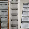 Sacos de armazenamento 2 pcs 5 compartimentos pendurados na parede organizadores de armário e suporte de tênis de mesa armário sobre a porta