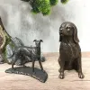 منحوتات حديقة الديكور راتنج الكلب ديكور Springer Spaniel Dachshund Greyhound Sculpture Home الحلي التمثال