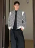 Luzhen 2024 novo fi xadrez emenda design casual casaco masculino nicho original jaqueta curta na moda coreano navio livre lz1782 a1x7 #