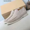 Loro piano lp lorospiasl diseñador zapatos top shopes altos amenazos de caminata adornados hombres hombres mocas de gamuza zapatos pareja de cuero genuino para hombres facto