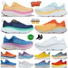 Originele One One Clifton 9 Bondi 8 Hardloopschoenen Summer Song Sneakers Wit Zwart Coastal Sky Levendig Oranje Shifting Carbon X 2 Dames Heren Outdoor Jogging Trainers