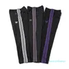 3 Renk Moda Sweatpants Kelebek İşlemeli Yan Stripe Erkek Kadınlar Uzun Pantolon Drawstring Pants High Street