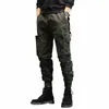 Högkvalitativa avslappnade byxor för män Cott Military Tactical Joggers FIS Multi-Pocket Male Casual Trousers Khaki Black Army F0AO#