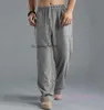 Mens Stora lösa bomullsbyxor 3xl 4xl 5xl plus sizer casual linne andas rak låg vänta sport Sweatpants byxor kläder byxor för män