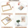 Frame Wooden Picture Photo Frames Table Display Double Side Pressed Flower Frames Plant Specimen Herbarium Clip Double Glass Frame