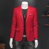 Hoge Kwaliteit Busin Slim Fit Single Butts Suits Jas Mannen Slim Fit Casual Fi Bruiloft Bruidegom Tuxedo Blazer Jassen 6XL-M J0cv #