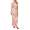 Vestidos casuais mulheres verão maxi bodycon strapless floral tubo vestido elegante festa cocktail noite longo