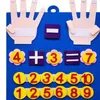 NOUVEAUX jouets d'intelligence Enfants Montessori Jouets Feutre Numéros de doigts Math Jouet Enfants Comptage Apprentissage précoce pour les tout-petits Développer 30 * 30 cm 240327