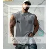 Erkek Tişörtleri Yaz Markası Erkek Spor Salonu Tank Tops Egzersiz Fitness Vücut Geliştirme Kolsuz Gömlek Erkek Egzersiz Pamuklu Fanilleştirme SPOR YEŞ