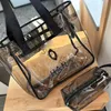Roze Sugao dames teentas schoudertas handtassen portemonnees mode luxe grote capaciteit hoge kwaliteit helder transparant Jelly bag 2 stks/set wxz-240325-75