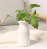 Vases Japonais Nordique Simple Blanc Noir Mat Vase En Céramique À La Main Zen Grès Arrangement De Fleurs Ornement Décoratif