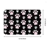 Tapis joli motif de pattes roses tapis de porte d'entrée