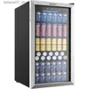 Buzdolabı dondurucular Euhomy içecek soğutucu ve soğutucu 126 mini buzdolabı cam kapılı küçük soğutucu ayarlanabilir raflarla küçük soğutucu q240327