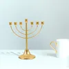 Świece Hanukkah Menorah Dekor Hanukkah Decor Home Dekoracyjny uchwyt na kutego żelaza świecznika