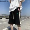 Men's Shorts Summer Striped Contrasting Color Loose Casual Large Size Sports Basketball Five-quarter Pants Male Sportswear