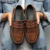 Casual Buty oryginalne skórzane mężczyźni COIFFEUR MENS Designer Wysokiej jakości chaussures homme cuir ayakkabi