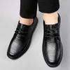 Casual Shoes Men Oxfords Lace Up Luxury Designer Comfortable Genuine Leather Ankle Boots Flat British Style For