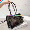 Designer-Tasche, neue Gelee-Einkaufstasche, Handtasche, luxuriös, hochwertig, großes Fassungsvermögen, multifunktionale Tasche, Buchstabe, modisch, transparent, mit innerem Gallenblasenbeutel 511