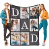 Geschenke Individuelles Foto Machen Sie eine personalisierte Vatertagsdecke mit Bild für meinen Vater, individuelle Erinnerungen, Souvenir-Überwurfdecke für den besten Papa aller Zeiten