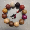 Strand Wooden Beaded Small Hole Bracelet Exquisite Polished Wood Color Ebony Beads String Handheld Live Broadcast