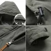 Zimowe kurtki dla mężczyzn Windbreakers Casual Coats Army Tactical Military Jacki Męskie parki deszczowe męskie ubrania streetwear 5xl i8qm#