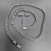 Примолаживание стерлингов стерлингов мужская сети ожерелье Diamond VVS1 Два ряда Moissanite Кубинская цепь связи