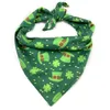 Dog Apparel 12pcs/lot Green Cute Festival Cat Bandana Bibs Cotton For Small Medium Large Pet