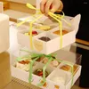 Gift Wrap 4/6/12 Holding Standard Cupcakes Cupcake Container With Display Window White Cake Trays Holder Multipurpose Pastry Box