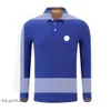 Mens Long Sleeve Polo -skjortor Designer Skjorta Bröstbroderad Badge T Shirt Size S/M/L/XL/2XL/3XL/4XL/5XL/6XL 441