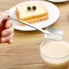 Skedar 1-4 st rostfritt stål spade form te kaffe socker sked glass dessert vaissell kniv hem kök masque