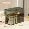 Set 18Grids Luxury Lipstick Holder Display Rack Fall med lock kosmetisk nagellack Makeup Organizer Box Transparent Cosmetics Box