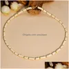 Chokers Turquesa Pedra Frisada Colar Moda Rodada Semente Beads Gargantilha para Feminino Clavícula Cadeia Mulheres Jóias Gota Entrega Necklac Otloc