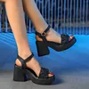 Sandals Summer Korean Beach Shoes Women's Round Toe Thick Sole Lightweight Sports Fashion Solid Open Heel