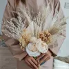Декоративные цветы натуральная пампас трава сушеные свадебные букет