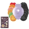 Mini Maker Comes with 7 Detachable Spring Themed Plates Including Storage Containers and Packaging Waffle Recipe Cards From Infinite Abundance Bundles (purple -