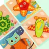 Jouets d'intelligence jouets pour bébé épaissir le Puzzle 3D en bois Animal de bande dessinée/bois de circulation éducatif pour les enfants cadeaux 24327