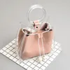 Schulter Taschen Frauen Handtaschen Mode Transparent Eimer Tasche Damen Casual Bolsas De Mujer Dames Sac EIN Haupt Femme