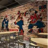 Wallpapers Wellyu Papel Parede Custom Wallpaper Hip-hop Art Street Graffiti Nostalgic Dining KTV Backdrop For Living Room